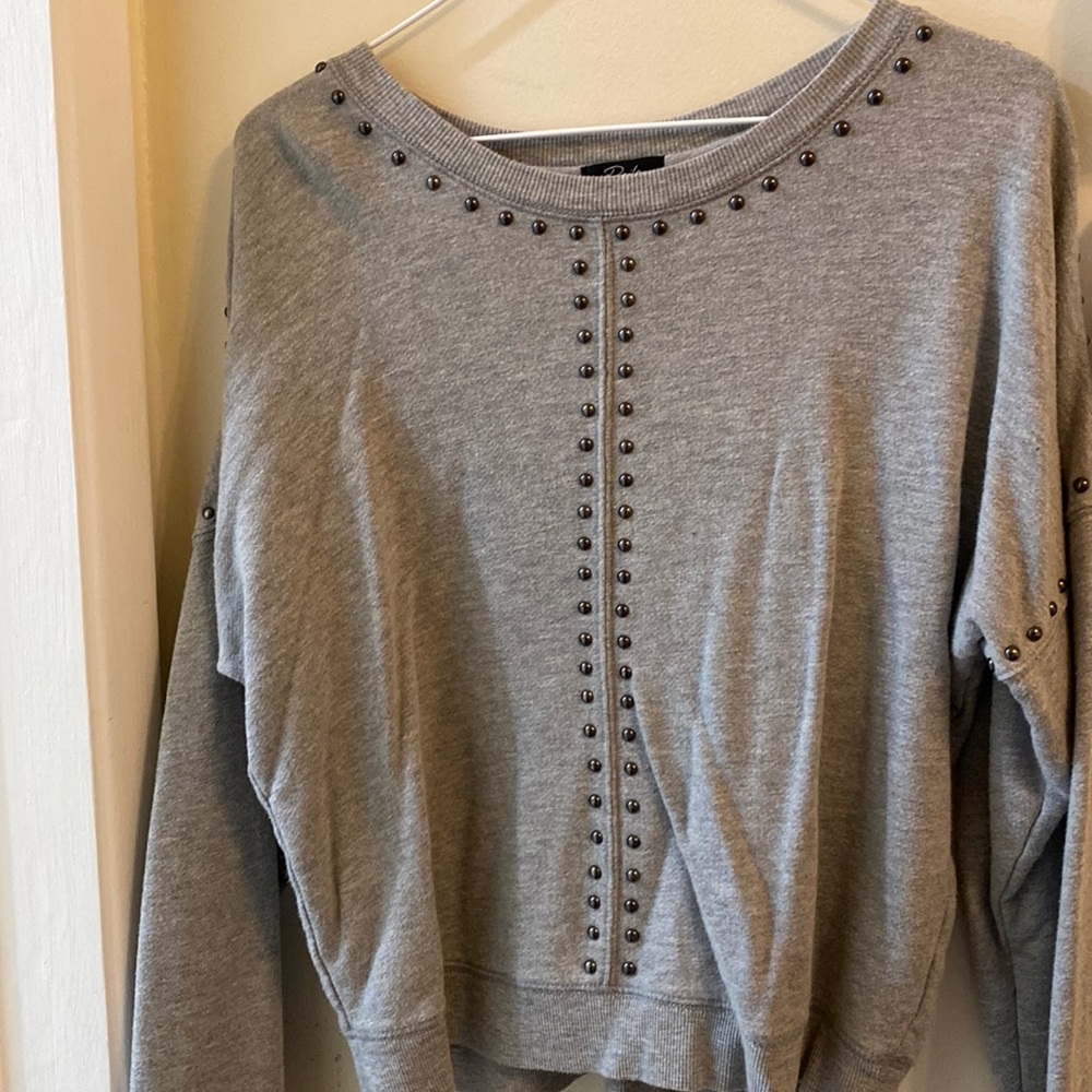 Rails studded gray sweater